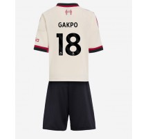 Liverpool Cody Gakpo #18 Koszulka Wyjazdowa dzieci 2025-26 Krótki Rękaw (+ krótkie spodenki)